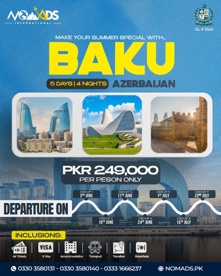 ✈BAKU Group tour –  (04Nights / 05Days)